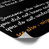 Operations Director Profession Funny Dictionary De Poster (Ecke)