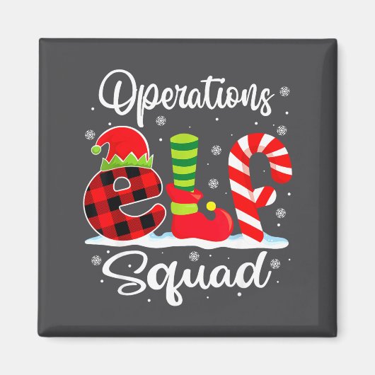 Operations Elf Squad Christmas Manager Matching X- Magnet (Vorne)