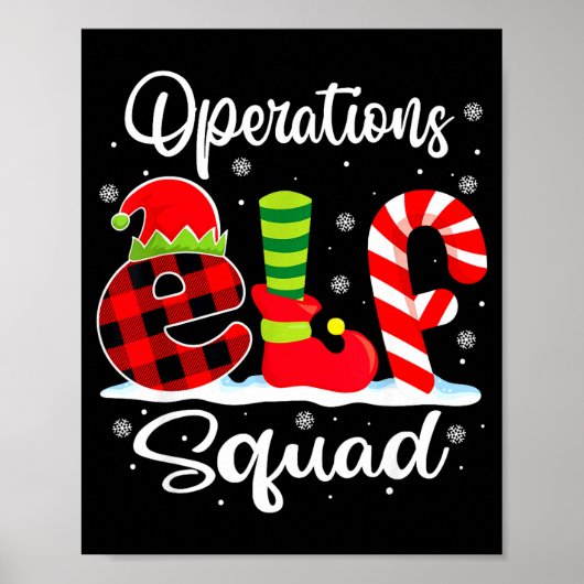 Operations Elf Squad Christmas Manager Matching X- Poster (Vorne)