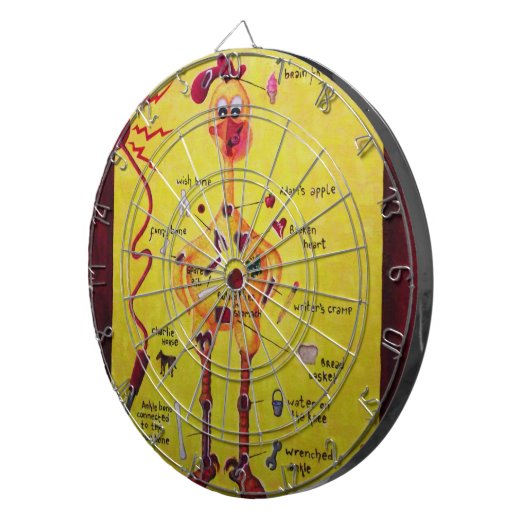 Operations-Gummi-Huhn Dartscheibe (Vorderseite rechts)