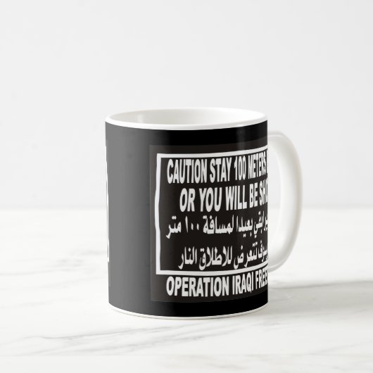 Operations-irakische Freiheit - bleibe Sie zurück Kaffeetasse (VorderseiteRechts)