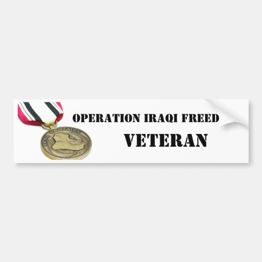 Operations-irakischer Freiheits-Veteran Autoaufkleber (Vorne)
