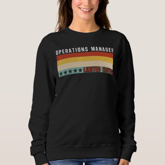 Operations Manager Job Title Profession Worker App Sweatshirt (Vorderseite)