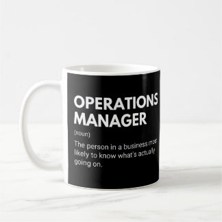 Operations Manager Lustige Arbeitsdefinition Kaffeetasse