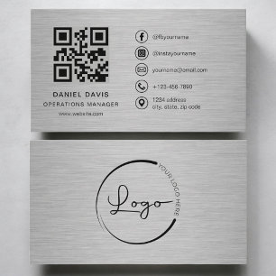 Operations Manager Metal QR Code Visitenkarte