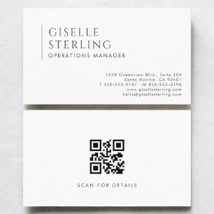 Operations Manager Modern Professional QR Code Visitenkarte