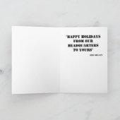 Operations-Schnee-Patrouillen-Weihnachtskarte Feiertagskarte (Innenseite)