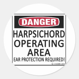 Operationsareal Cembalo Runder Aufkleber