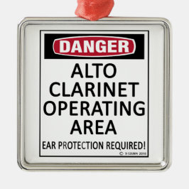 Operationsfläche Alto Klarinette Silbernes Ornament