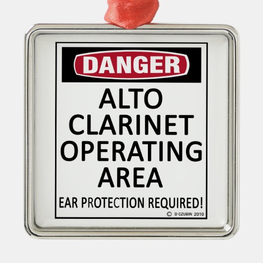 Operationsfläche Alto Klarinette Silbernes Ornament (Vorne)