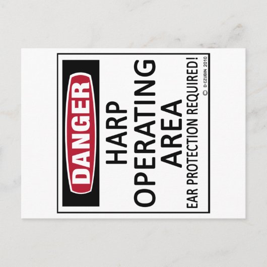 Operationsfläche Harfe Postkarte (Vorderseite)