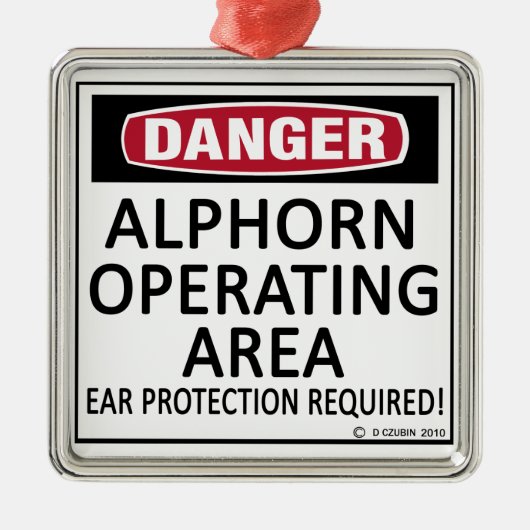 Operationsgebiet Alphorn Ornament Aus Metall (Vorne)