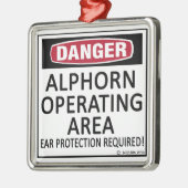 Operationsgebiet Alphorn Ornament Aus Metall (Links)