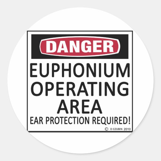 Operationsgebiet Euphonium Runder Aufkleber (Vorderseite)