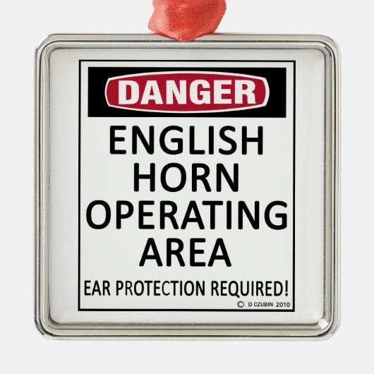 Operationsgebiet für Englisch Horn Ornament Aus Metall (Vorne)