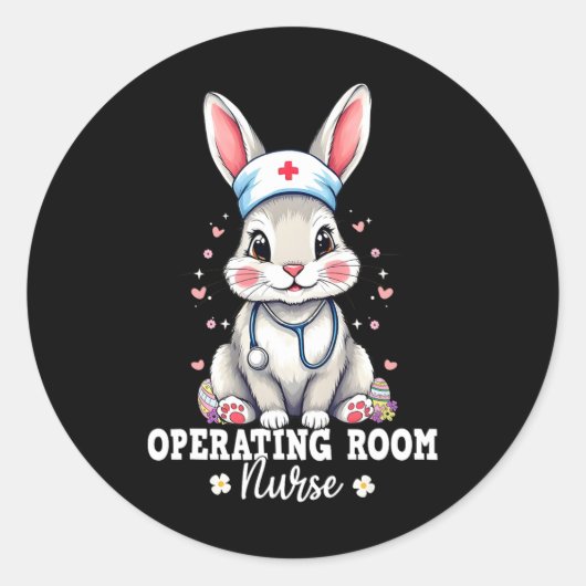 Operationssaal Kindersonne mit Stethoskop Ostern Runder Aufkleber (Vorderseite)