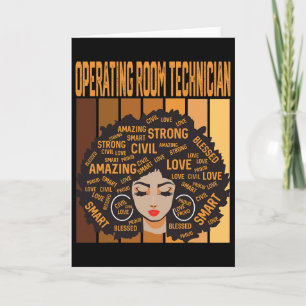 Operationssaal-Techniker Black History Month Stolz Karte