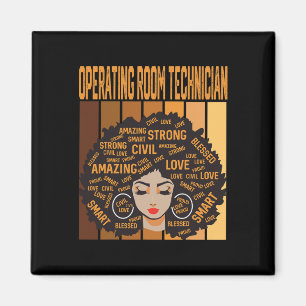 Operationssaal-Techniker Black History Month Stolz Magnet