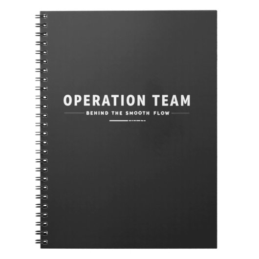 Operationsteam - Hinter dem gleichmäßigen Fluss Notizblock (Vorderseite)