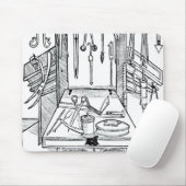 Operationstisch und chirurgische Instrumente, von Mousepad (Mit Mouse)