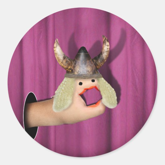 Operative Hand im Spotlight Runder Aufkleber (Vorderseite)