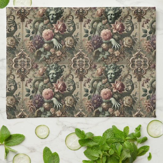 Operative Opulenz - gotisch Viktorianisch Geschirrtuch (Gefaltet)