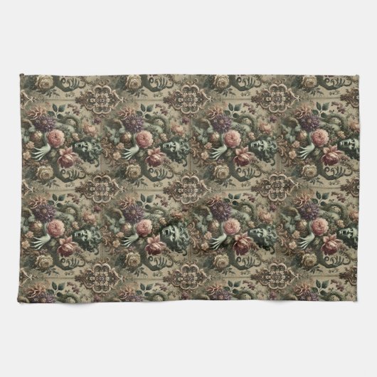 Operative Opulenz - gotisch Viktorianisch Geschirrtuch (Horizontal)