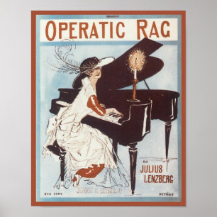 Operativer Rag Vintag Songbook Cover Poster