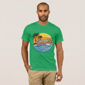 Operator Retro Sunset Design T-Shirt (Vorne ganz)