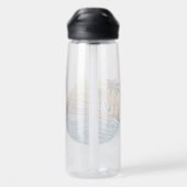 Operator Retro Sunset Design Trinkflasche (Rückseite)