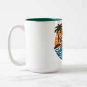 Operator Retro Sunset Design Zweifarbige Tasse (Links)