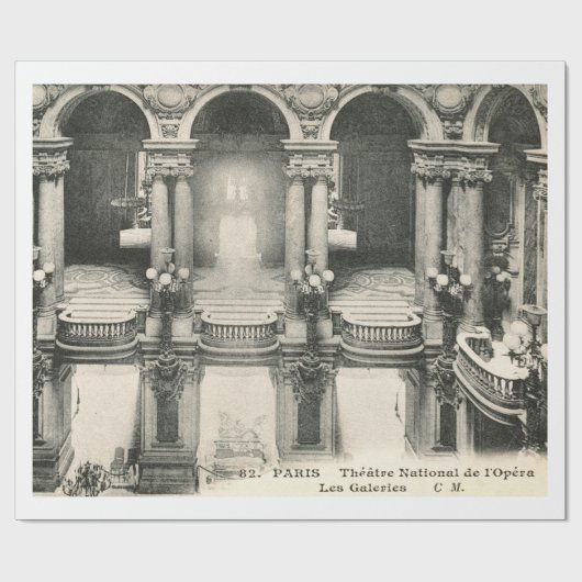 Opern-Haus, Paris, Frankreich Vintag Geschenkpapier (Flach)