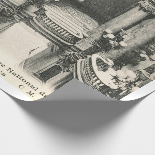 Opern-Haus, Paris, Frankreich Vintag Geschenkpapier (Ecke)