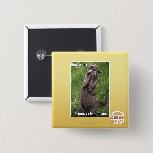 Opern-Katze Button (Vorne & Hinten)