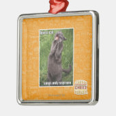 Opern-Katze Silbernes Ornament (Links)