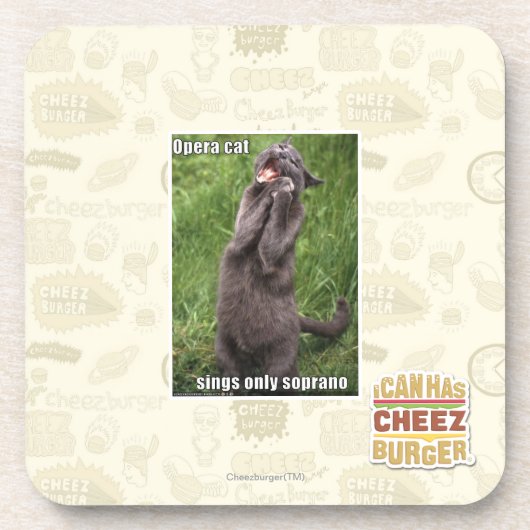 Opern-Katze Untersetzer (Vorderseite)