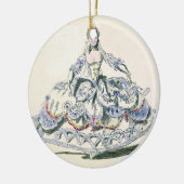 Opern-Kostüm, von der Menüs Plaisirs Sammlung, Keramik Ornament (Links)