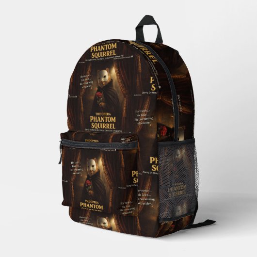 Opern-Phantom-Eichhörnchen-Parodie Bedruckter Rucksack (Rückseitige Ecke Rechts)
