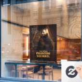 Opern-Phantom-Eichhörnchen-Parodie Fensteraufkleber (Café-Fenster)