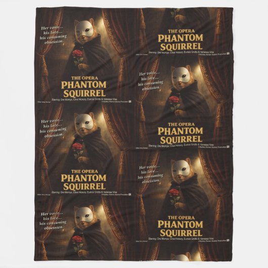 Opern-Phantom-Eichhörnchen-Parodie Fleecedecke (Vorderseite)