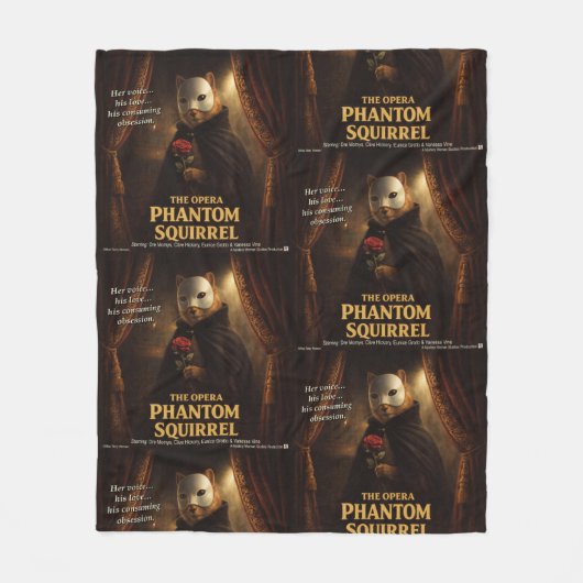 Opern-Phantom-Eichhörnchen-Parodie Fleecedecke (Vorderseite)