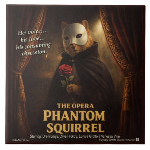 Opern-Phantom-Eichhörnchen-Parodie Fliese