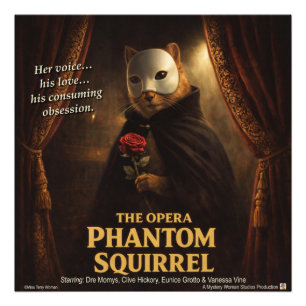 Opern-Phantom-Eichhörnchen-Parodie Fotodruck