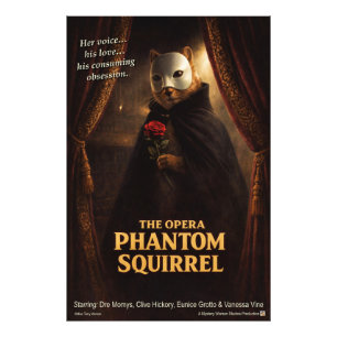 Opern-Phantom-Eichhörnchen-Parodie Fotodruck