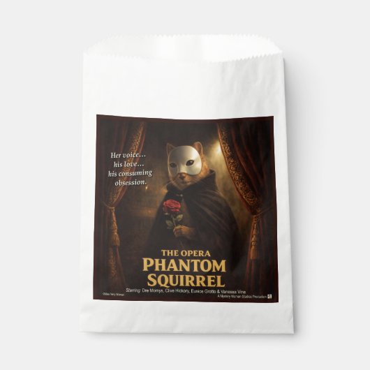 Opern-Phantom-Eichhörnchen-Parodie Geschenktütchen (Vorderseite)