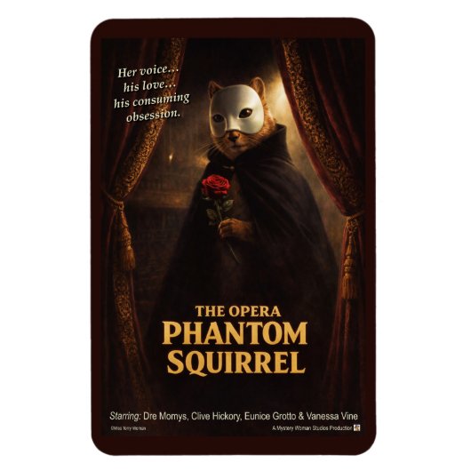 Opern-Phantom-Eichhörnchen-Parodie Magnet (Vertikal)