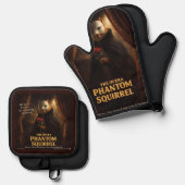 Opern-Phantom-Eichhörnchen-Parodie Ofenhandschuh & Topflappen-Set (Vorderseite/Rückseite)
