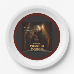 Opern-Phantom-Eichhörnchen-Parodie Pappteller