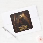 Opern-Phantom-Eichhörnchen-Parodie Quadratischer Aufkleber (Umschlag)