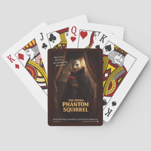 Opern-Phantom-Eichhörnchen-Parodie Spielkarten (Rückseite)